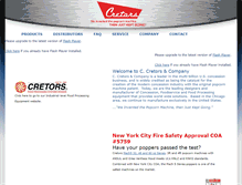 Tablet Screenshot of cretors.com